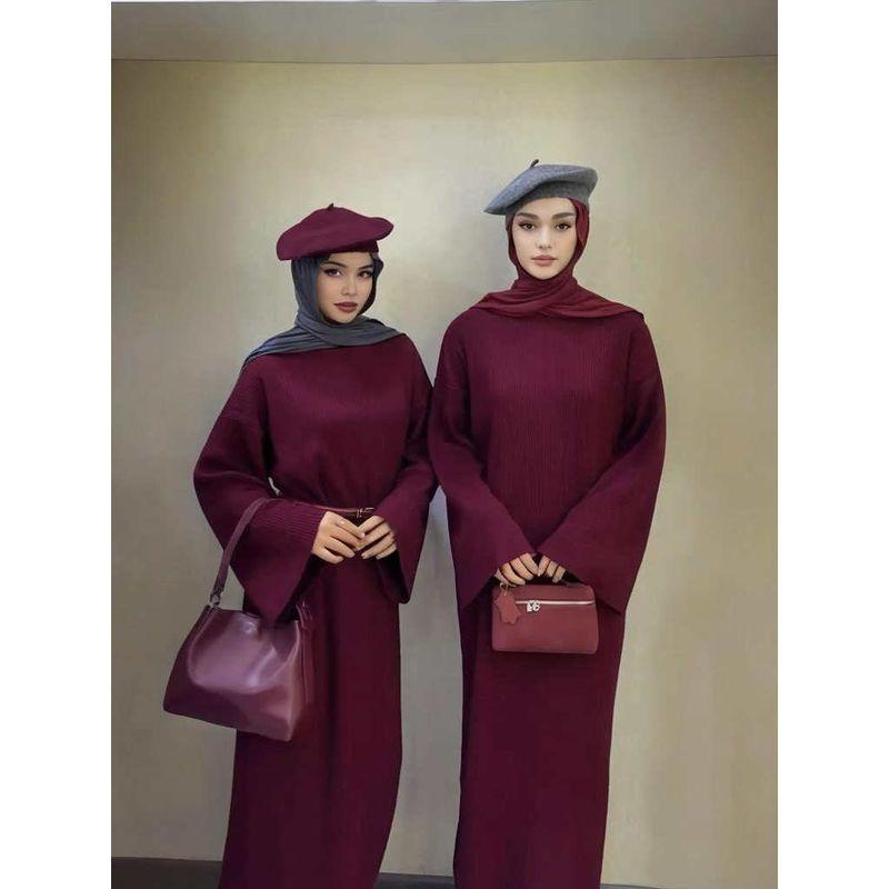 In Stock 2024 Autumn New Cross-Border European and American Foreign Trade Women clothes Knitted Turtleneck sweater Temperament Fashion Dress Women