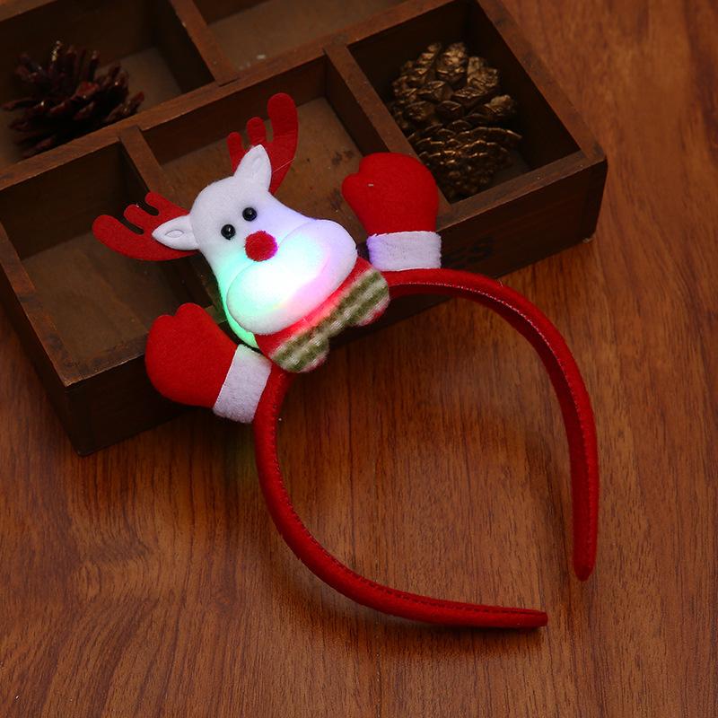 Christmas Decorations Glowing Hand Buckles Santa Claus Children's Gifts Party Atmosphere Props Bells Handmade