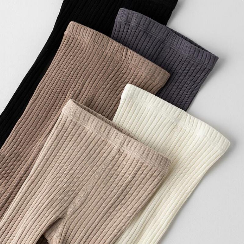 Toddler Girls Knit Legging Cute Cartoon Ribbed Stretch Waist Footless Tights Baby Base Legging for Kids Infant