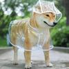 Pet Dog Puppy Transparent Rainwear Raincoat Pet Hooded Waterproof Jacket Clothes Soft EVA Small Dogs Raincoat Puppy Rain Poncho