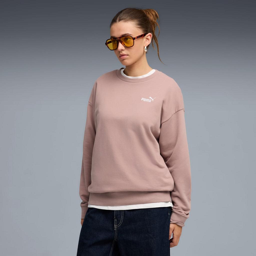 Puma ESS SMALL NO. 1 LOGO RELAXED TR Women's Sweatshirt Pink 68497588 R S