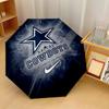 Dallas Cowboys Print Auto 8?Ribs Folding Umbrella Wind Resistant Lightweight Automatic Umbrella For Daily Travel