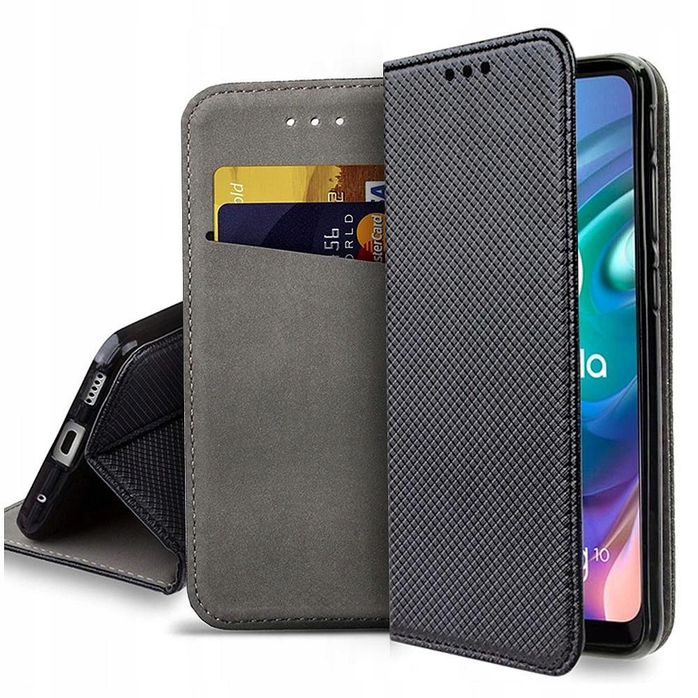 Case for SAMSUNG J6 2018 CLOSED SMART BOOK MAGNET CASE BLACK+GLASS