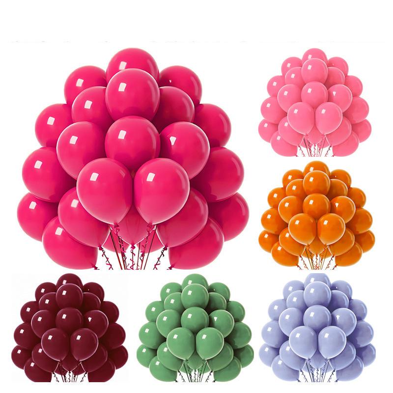 20-Pack 10-Inch Solid Color Balloons for Birthday, Wedding, or Event Decoration