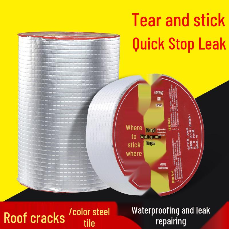 Butyl Self-Adhesive Waterproof Tape for Roof, Bathroom, Car, and Container Leak Repair