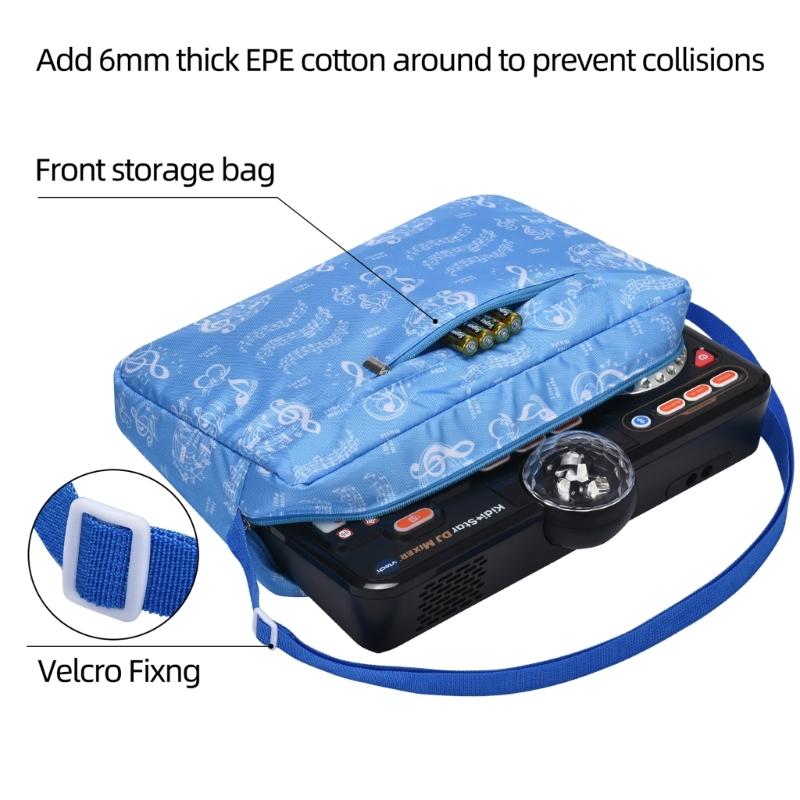 Carrying Case for VTech KidiStar DJ-Mixer,Portable Travel Storage Organizers Bag,Protective Bag with Shoulder Strap