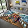 One Piece Marine Pattern Area Rug Soft Non-Slip Washable Mat for Bedroom Living Room