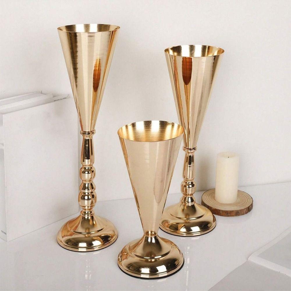 Romantic Wedding Flower Vases European Style Centerpiece Vases Metal Vases  Home Wedding Decor