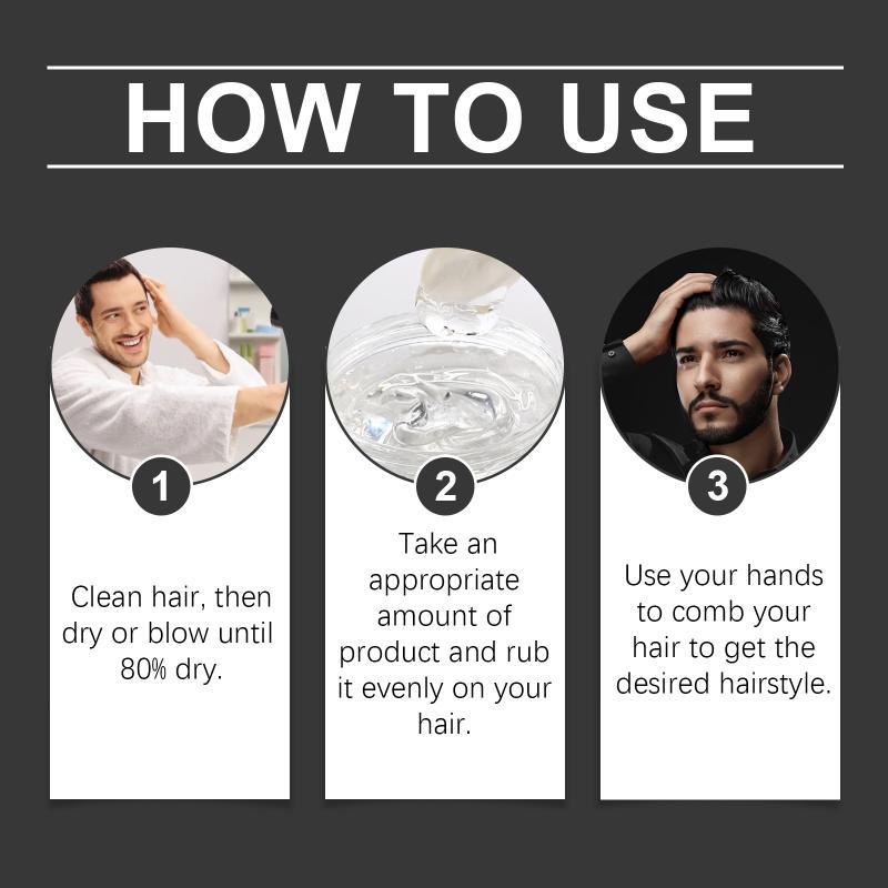 East Moon Men S Styling Gel Men S Hair Wax Frizz Control Moisturizing Styling Hair Gel Pomade For Hair Styling 1pcs