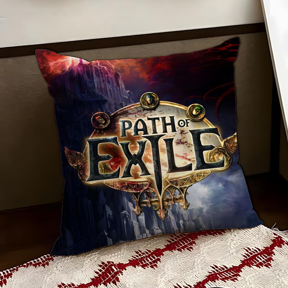 GamePath of Exile Cushion Cover Reversible Soft Durable Pillow Cover Home  Car MultiScene Use for Daily Comfort