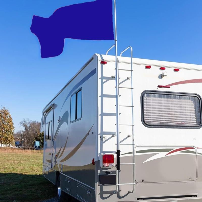 Heavy Duty Flag Mount fit Most RVs Ladder Campers Flag Holder with Screws for Travel Trailer Easy Installation