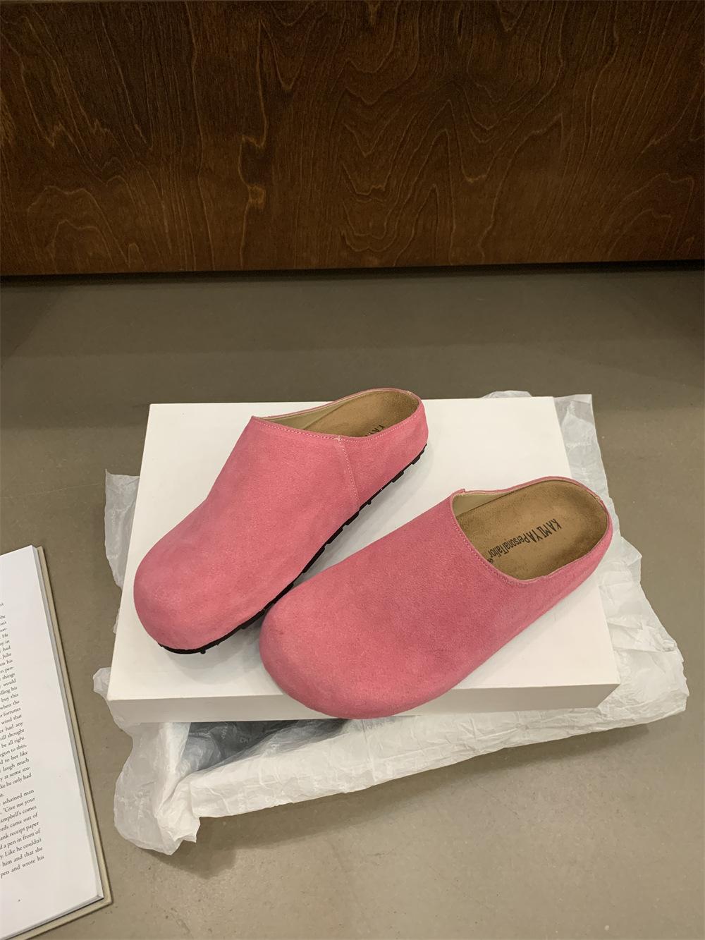 

Баотоу Біркенсток напівшльопанці жіночі 2025 осінь новинка ретро Морі універсальні коров яча шкіра платформа ліниві туфлі 38