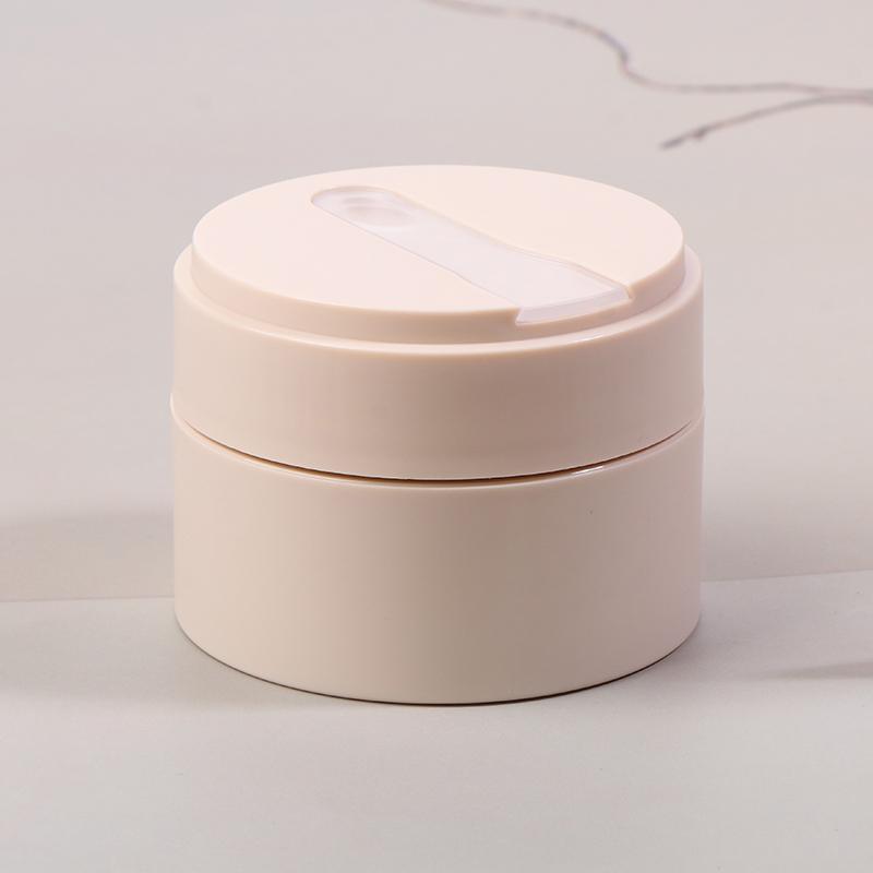 100G Empty Face Cream Jar With Spoon Frosted Plastic Lotion Bottle Mask Jar Cosmetic Packaging Container