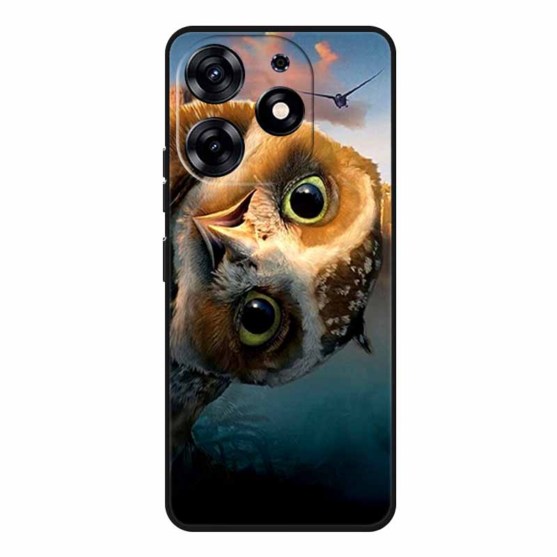 For Tecno Spark 20 Pro Case Wolf Soft Silicone TPU Back Cover Phone Cases For Tecno Spark20 Pro KJ6 Cute Animals Protector Funda