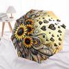 1pc Sunflower Hearts Automatic Open/close Umbrella, 8-Rib Sturdy Structure, Portable Travel Umbrella, Parties, Everyday Usel058