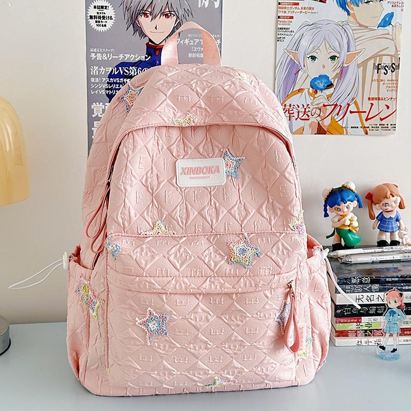 

Школьный рюкзак новый, высокой ценности, свежий и милый, с бантом и плиссировкой, рюкзак для старшеклассников, легкий, дорожный, большой вместимости