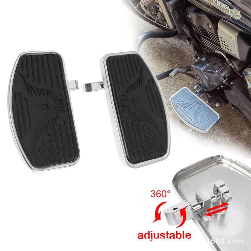 Universal Motorcycle Footpegs Harley Cruiser Chopper Bobber Custom Bikes Metal Rest Footboard