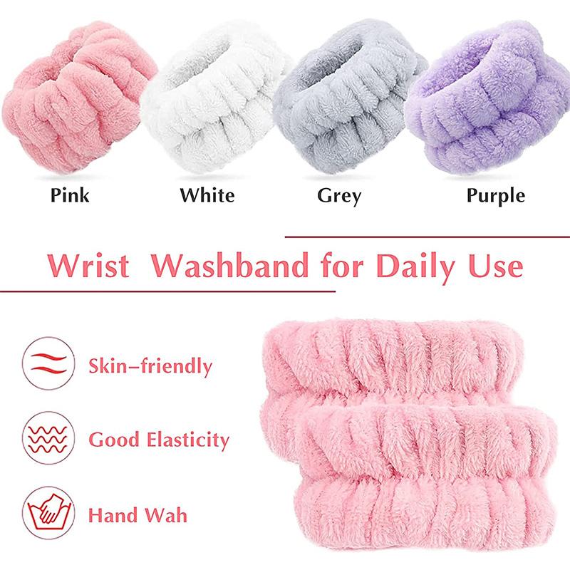 Handgelenk-Waschband Mikrofaser Handgelenk-Waschhandtuchband Armband Scrunchies Zum Gesichtwaschen Saugfähiges Handgelenk-Schweißband Für Damen Stirnband Qualität