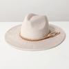Suede Felt Hat for Men and Women, Couple's Large-brimmed Hat, Flat-brimmed Gentleman's Hat