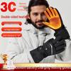 Rechargeable Double-Sided Heated Winter Gloves with Touchscreen Compatibility for Skiing and Outdoor Sports