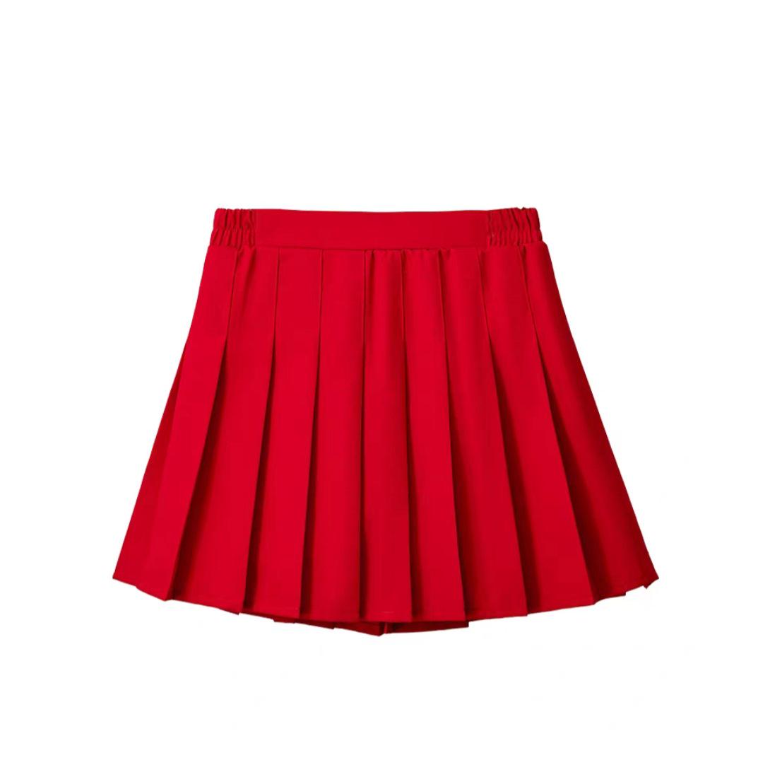 

Модна плісирована пишна спідниця для дівчинки: Весняно-літній коледжний стиль 110 cm