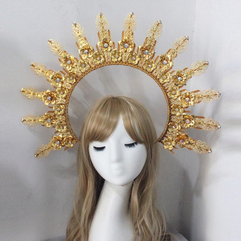 Baroque Luxury Hair Hoop Headwear Gothic Crown Material Package Goddess Pearl Headband Hair Accs for Women Photo