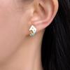 The Bird Collection: Gradient Enamel Zircon Geometric Stud Earrings - Light Luxury Literary Fashion Style