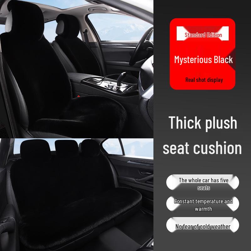 Universal Plush Car Seat Cushion: Thick, Warm Winter Rabbit Fur Cover