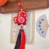 Chinese Red Chinese New Year Incense Packet Embroidered with Tassel Spring Festival Bell Pendant Portable Zodiac