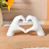 1PC Heart Hand Statue Living Room Bedroom Decoration, Love Finger Modern Hand Gesture Sculpture Home Shelf Desktop