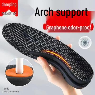 Plantillas Deportivas Antiolor de Grafeno: Transpirable, Amortiguador, Absorbente de Sudor, Soporte para el Arco del Pie para Hombres y Mujeres