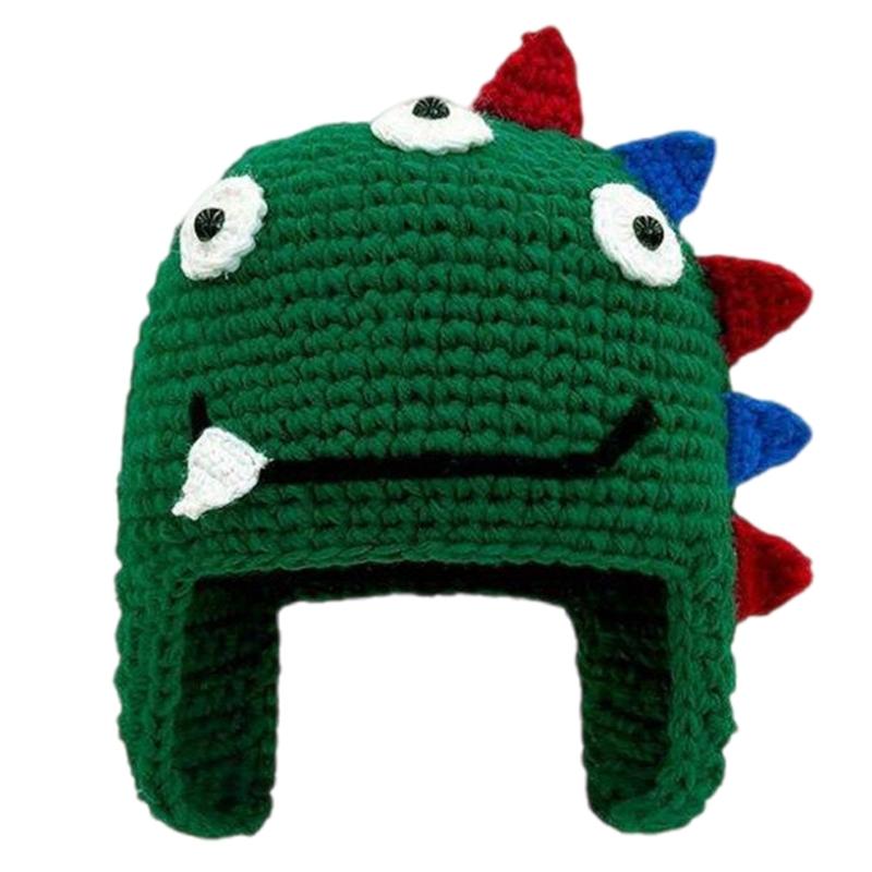 

Dinosaurs Pattern Hat Warm Winter Hat Unisex Crochet Hat Outdoor Knitted Hat for Daily Use and Special Occasion зелений