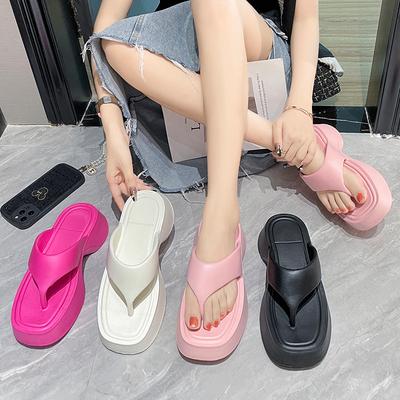 Thick-soled Slippers Eva Non-slip Flip-flops Slope Heels Slippers Step On Shit, Summer Outer Wear, Direct Sales