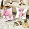 Anime M-Madoka M-Magica CUTE GIRL  Pillowcases Cushion Covers Living Room Sofas Home Decor Gifts