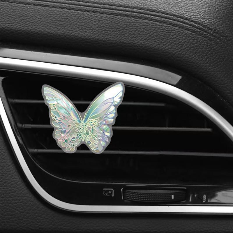 Colorful Butterflies Car Vent Aromatherapy Diffuser Plaster Floral Air Freshener Ornament Car Aromatherapy Accessories Interior