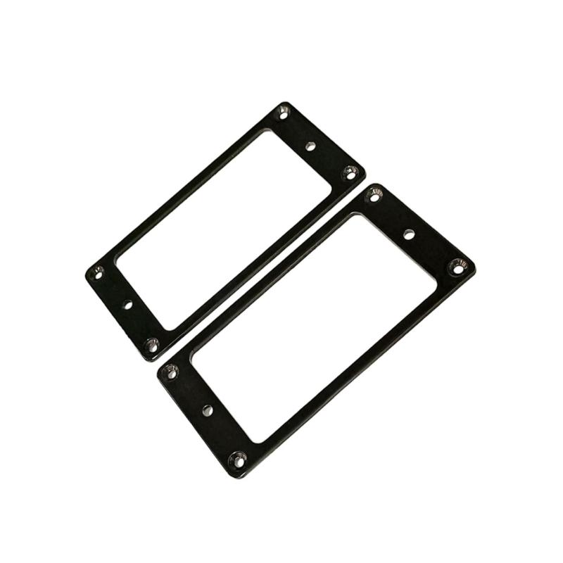 2 Pack Professional Guitarists Accessory Metal Humbucker Pickup Mounting Rings with Fittings Humbucker Frame for Guitar