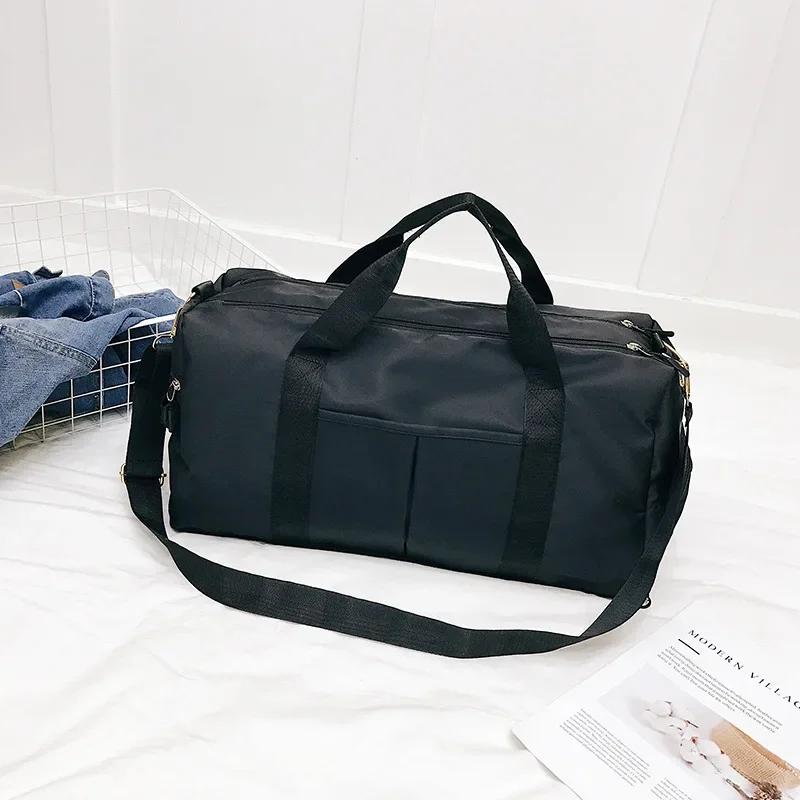 Women Storage Training Adjustable Strap Dry Wet Separated Waterproof Outdoor Fitness Travel Handbag Nylon Sports Yoga Gym Bag