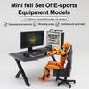 1/12 Dollhouse Esports Games Computer Keyboard Set Desk Chair Set Doll Home Study Room Furniture Decor Micro Scene Props