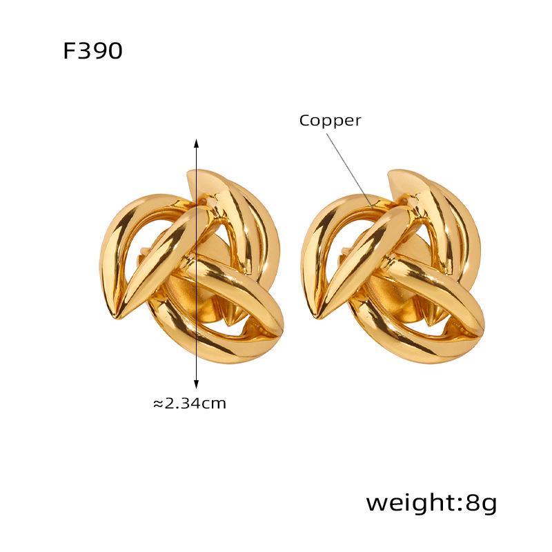 French Trendy Crescent Moon Windmill Earrings for Women - 18K Gold-Plated Lightweight Hollow Design