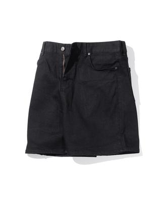MASSNOUN Nor Wide Black Denim Shorts Msejp010-Bk