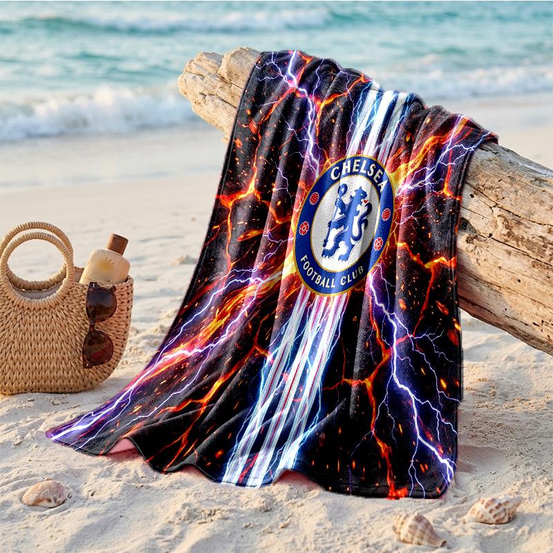 Asciugamano da Spiaggia in Microfibra con Stampa Chelsea FC Asciugatura Rapida Assorbente Grande Asciugamano per Spiaggia Nuoto Viaggio