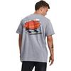 Under Armour T Shirts Men's Gray Crew Neck Moderate Straight Fit 1379556-035