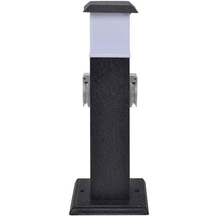 Pillar with Lamp for Garden Socket - VIDAXL - Black - Electric - LED - Contemporary