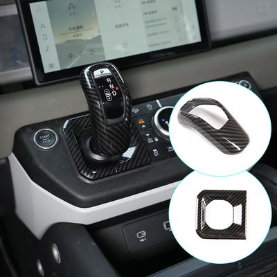 For Land Rover Defender 90 110 2020-2026 ABS Carbon Fiber Center Console Gear Shift Cover Trim Sticker Car Interior Accessories