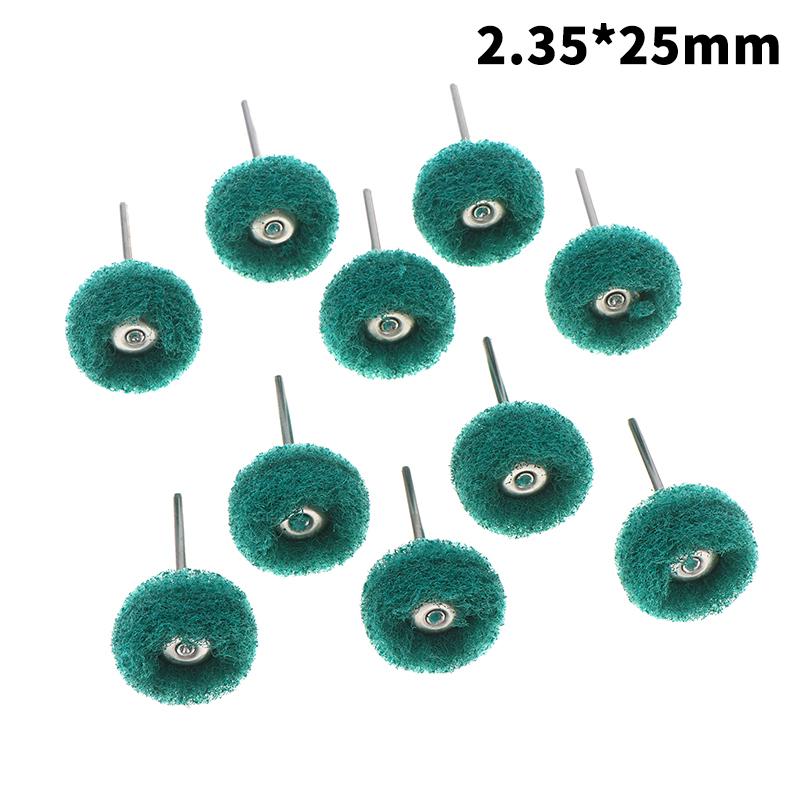 10Pcs Mini Drill Abrasive Brush Fiber Scouring Wheel Pad Cleaning Polishing Sanding Head Electric Grinder Brushes Rotary Tools