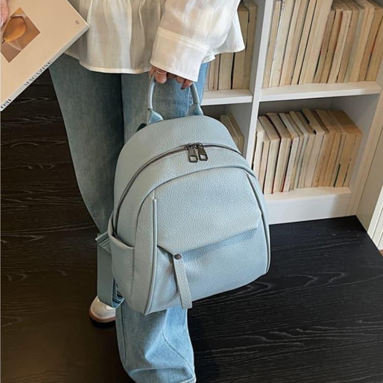 Mini-Rucksack mit Litschi-Muster, lässiger kleiner Rucksack für Damen