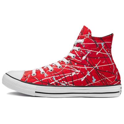 Chuck Taylor All Star Comfortable Versatile High-Top Canvas Shoes Unisex Sneakers Splash-Red 170806C