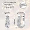 925 Silver Earrings For Women Hypoallergenic Lightweight Hoops Cubic Zirconia Huggie Jewelry Gifts Dainty Everyday Wear