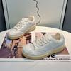 Inner Height Increase Leather Little White Shoes Women's Autumn and Winter New College Style Light Soft Sole Low-top Sports and Leisure Board Shoes