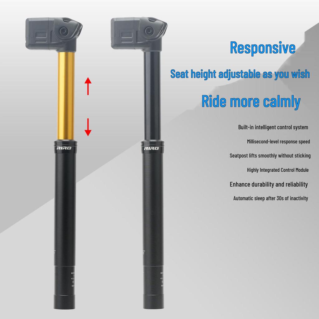 RIRO Wireless Electronic Dropper Seatpost for Enduro and Road Bikes